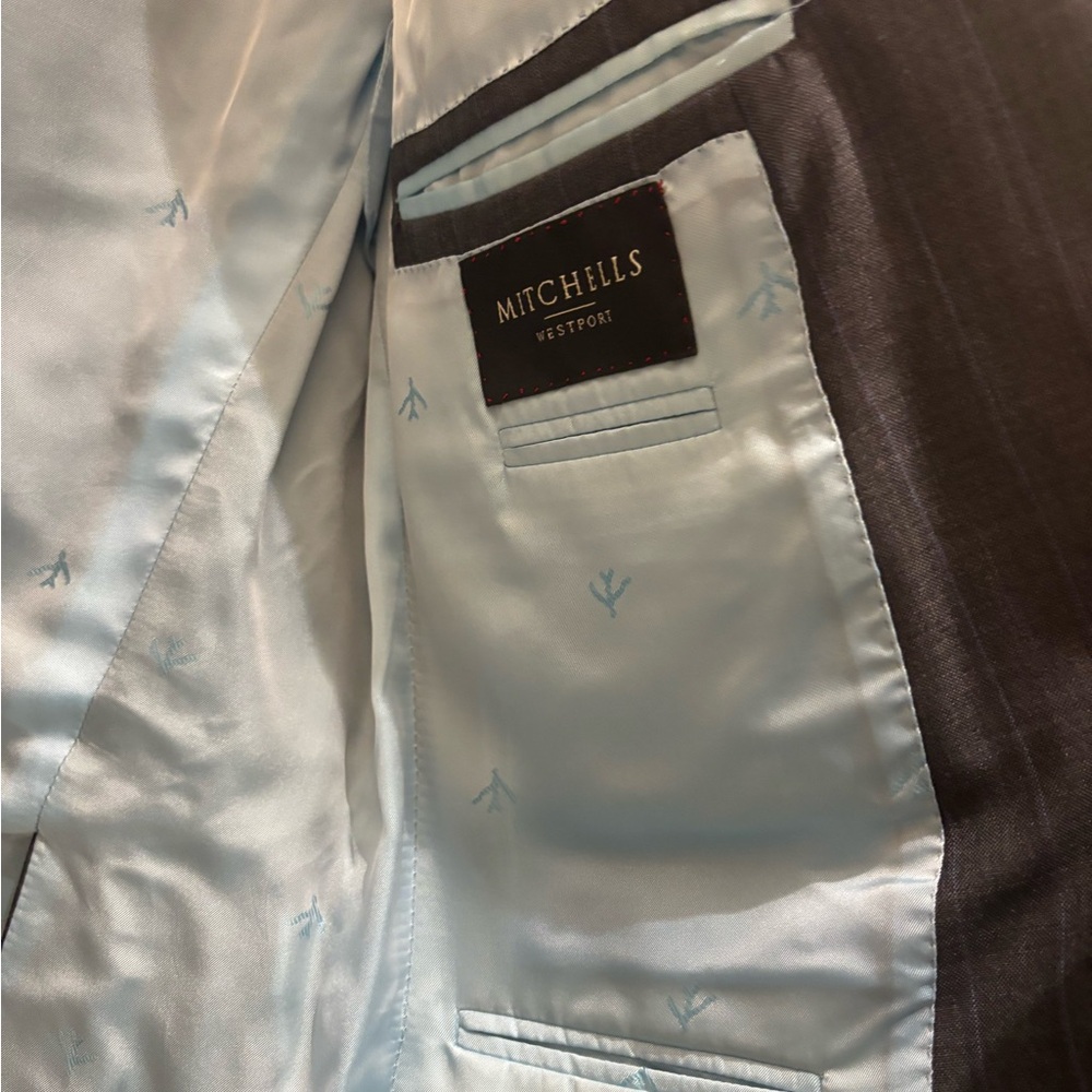 Isaia Charcoal Pinstripe Blazer - IT 50R - Picture 5 of 16